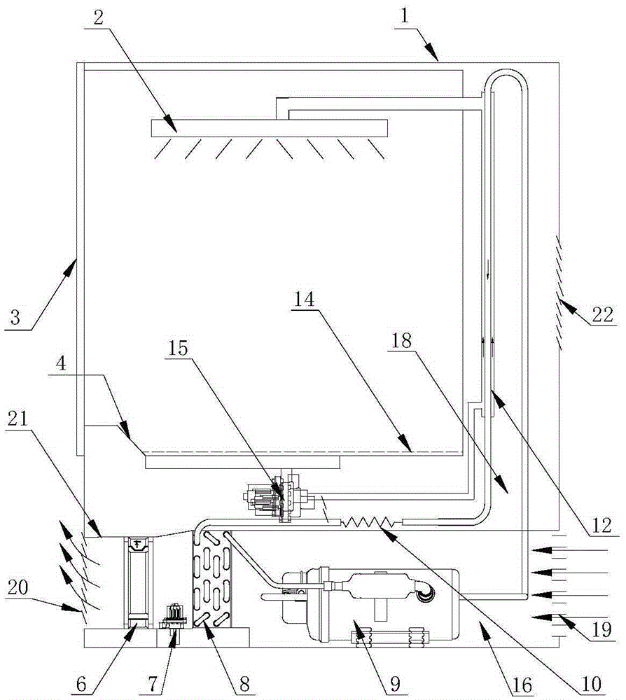 Heat pump type dishwasher and control method of same