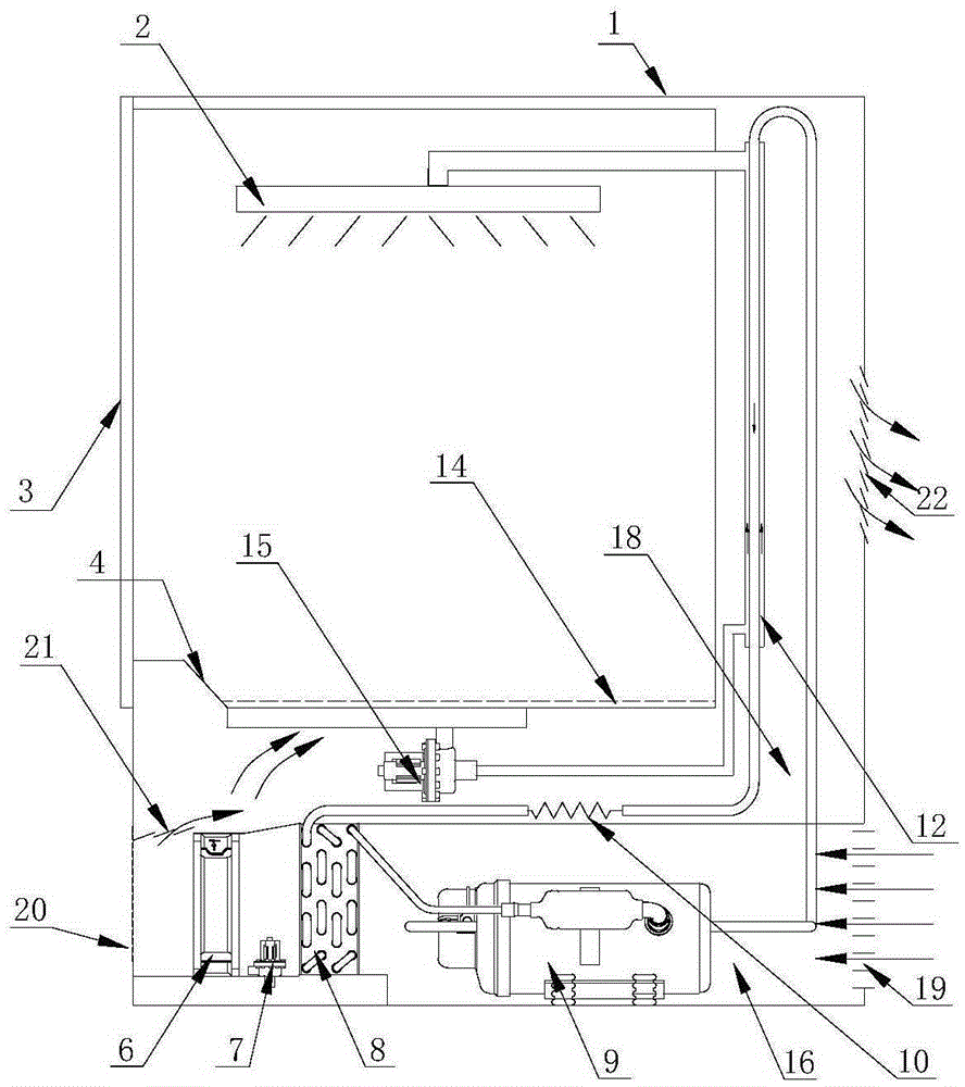 Heat pump type dishwasher and control method of same