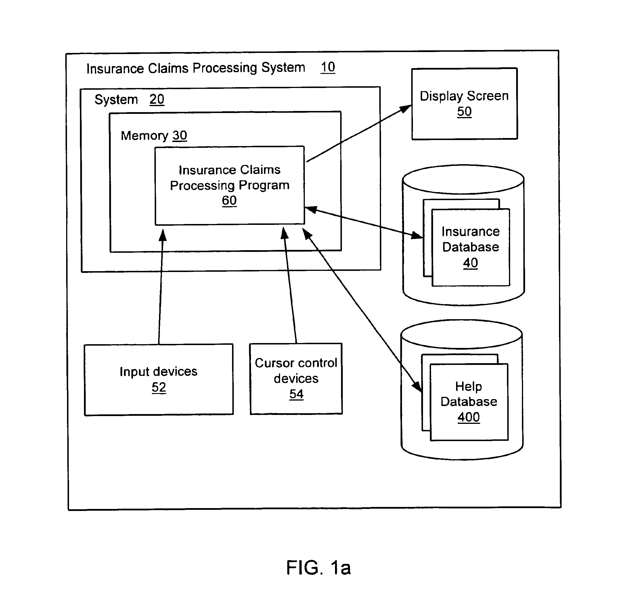 Relevance calculation for a reference system in an insurance claims processing system