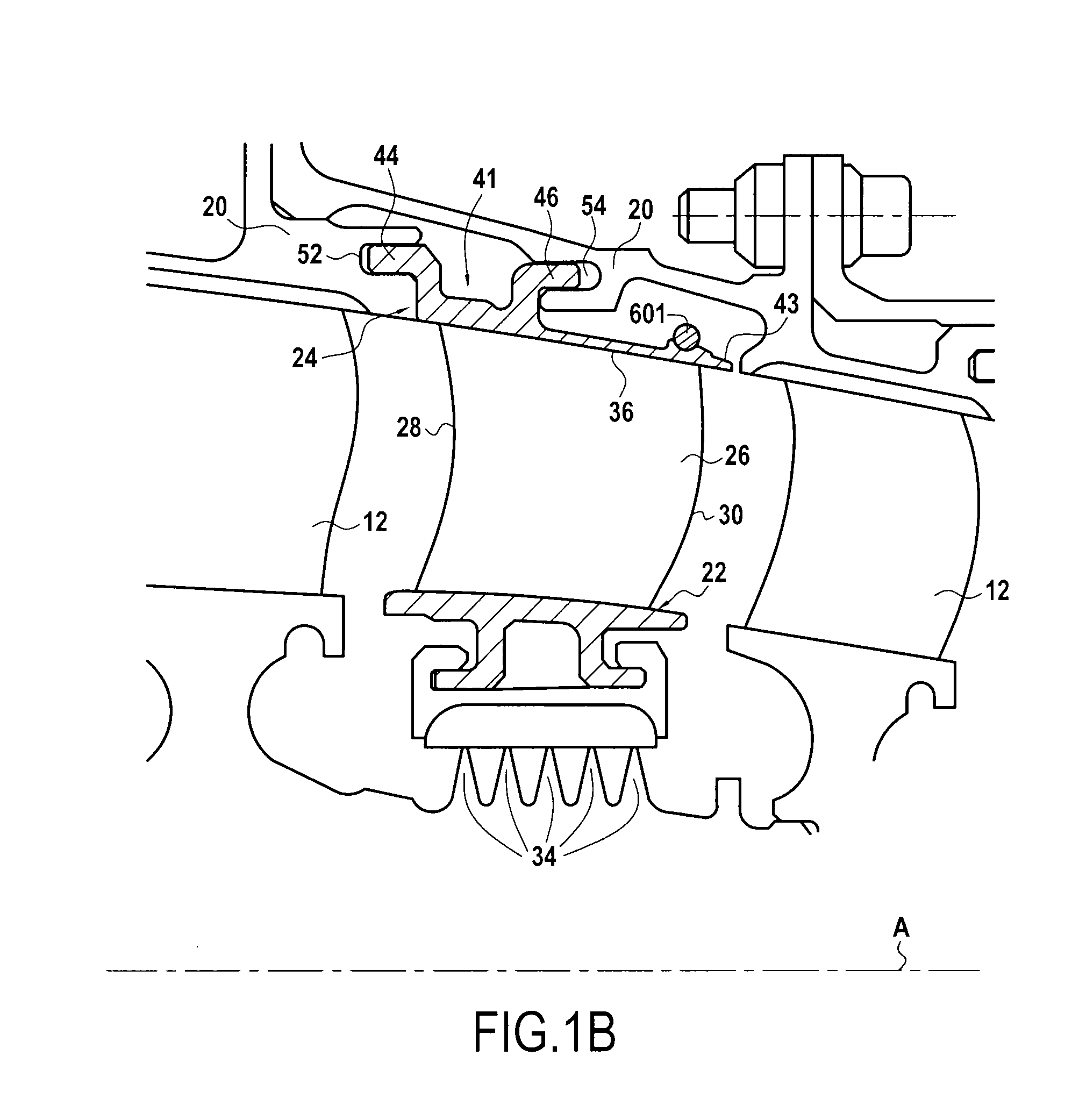 Angular sector of a stator for a turbine engine compressor, a turbine engine stator, and a turbine engine including such a sector