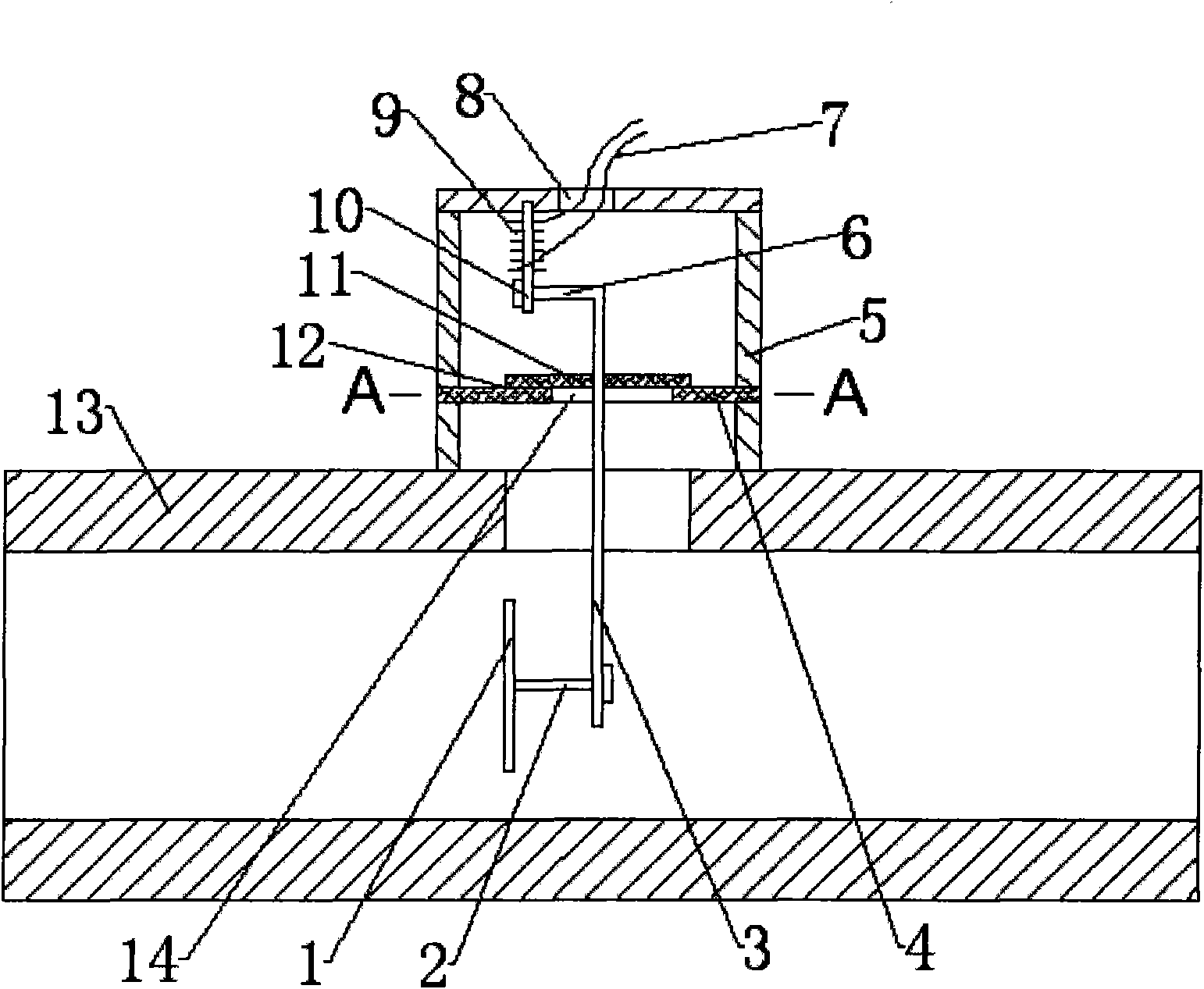 Target type fiber grating liquid flowmeter