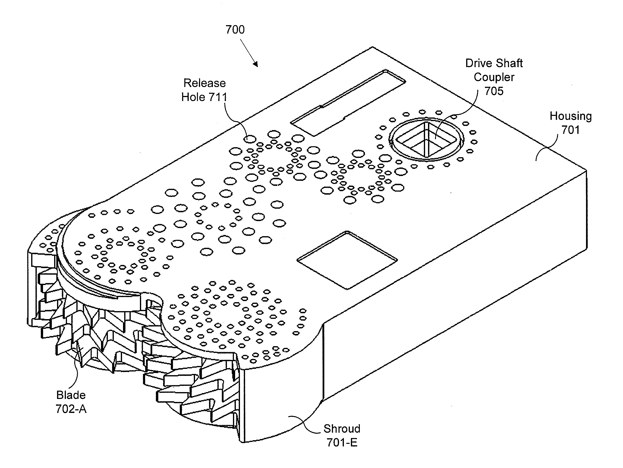 Miniature shredding tool for use in medical applications and methods for making