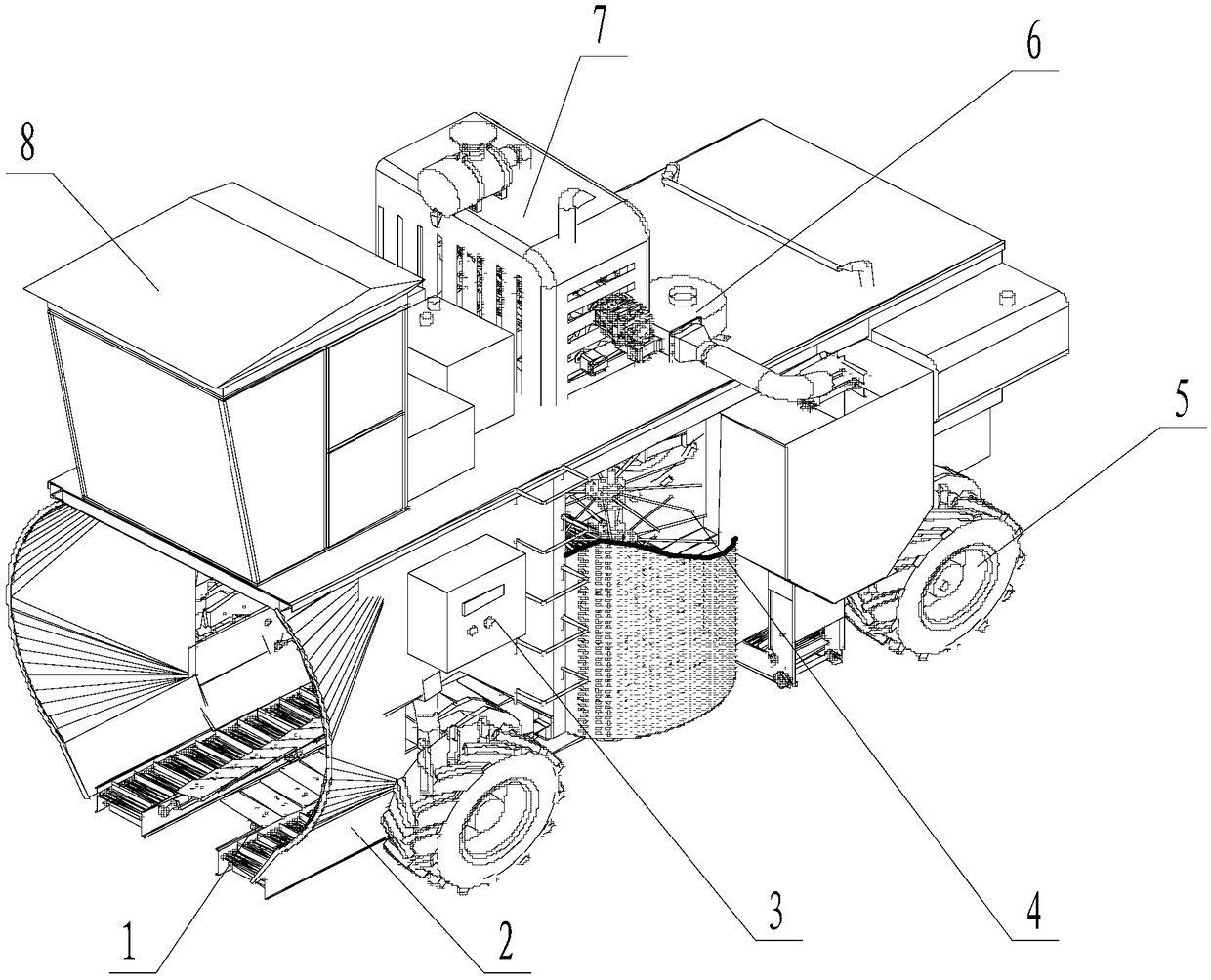 A self-propelled jujube harvester