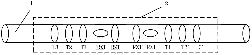 Array coil system of azimuthal electromagnetic wave resistivity logging instrument while drilling