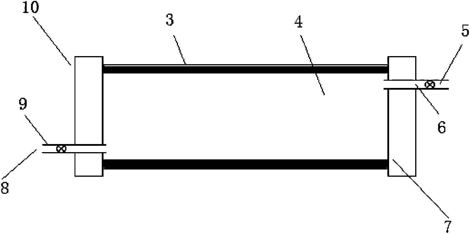 Hydrostatic test compensator and method of carrying out pipe hydrostatic tests by using same