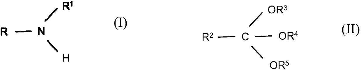 Reductive alkylation of amines with orthocarboxylic acid esters