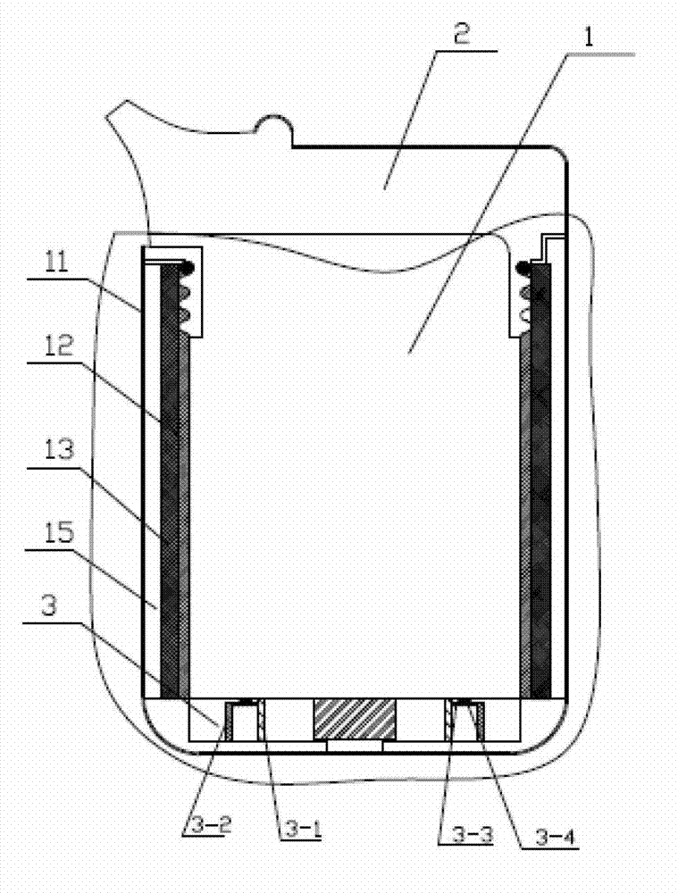 Vacuum and heat storage dual heat preservation electric kettle with long-acting automatic heat preservation structure