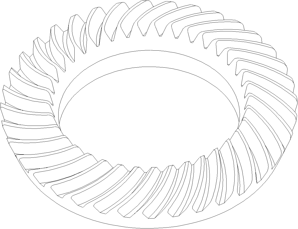 Method for precisely carrying out hot forging on driven spiral bevel gear of automobile rear axle