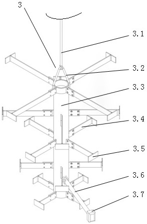 Device for efficiently preventing hopper material bridging and wall adhering