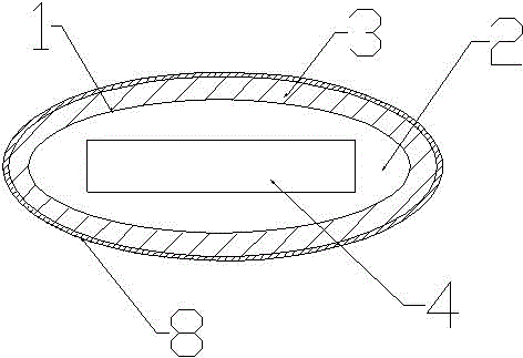 Graphite cable connected in flat-body manner