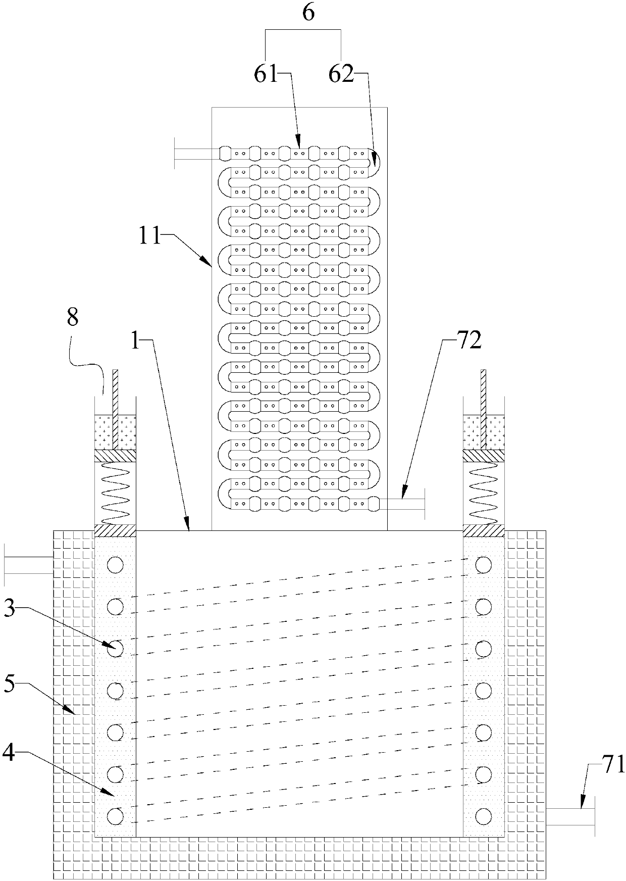 Aluminum profile production line waste heat comprehensive utilization system