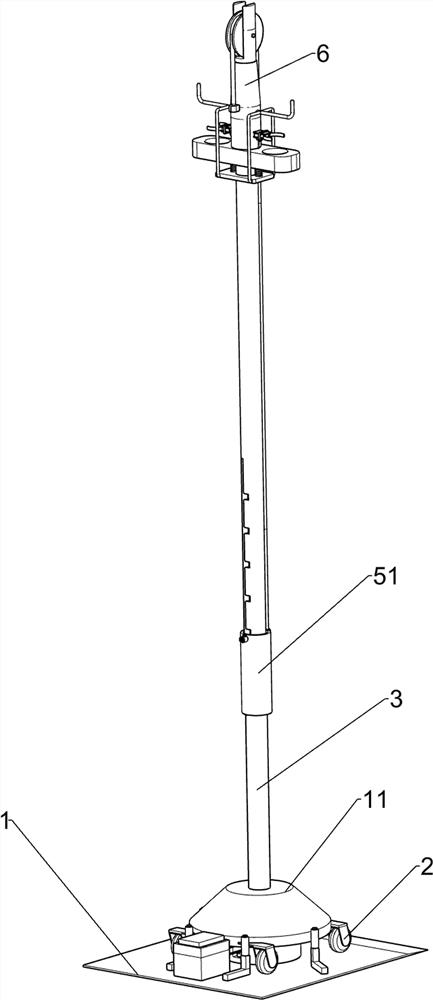 Movable lifting medical infusion support