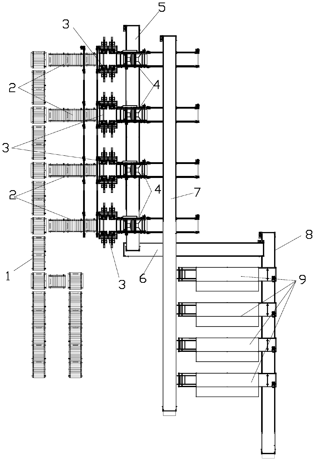 Pipelined cocoon harvesting process for industrialized silkworm rearing work