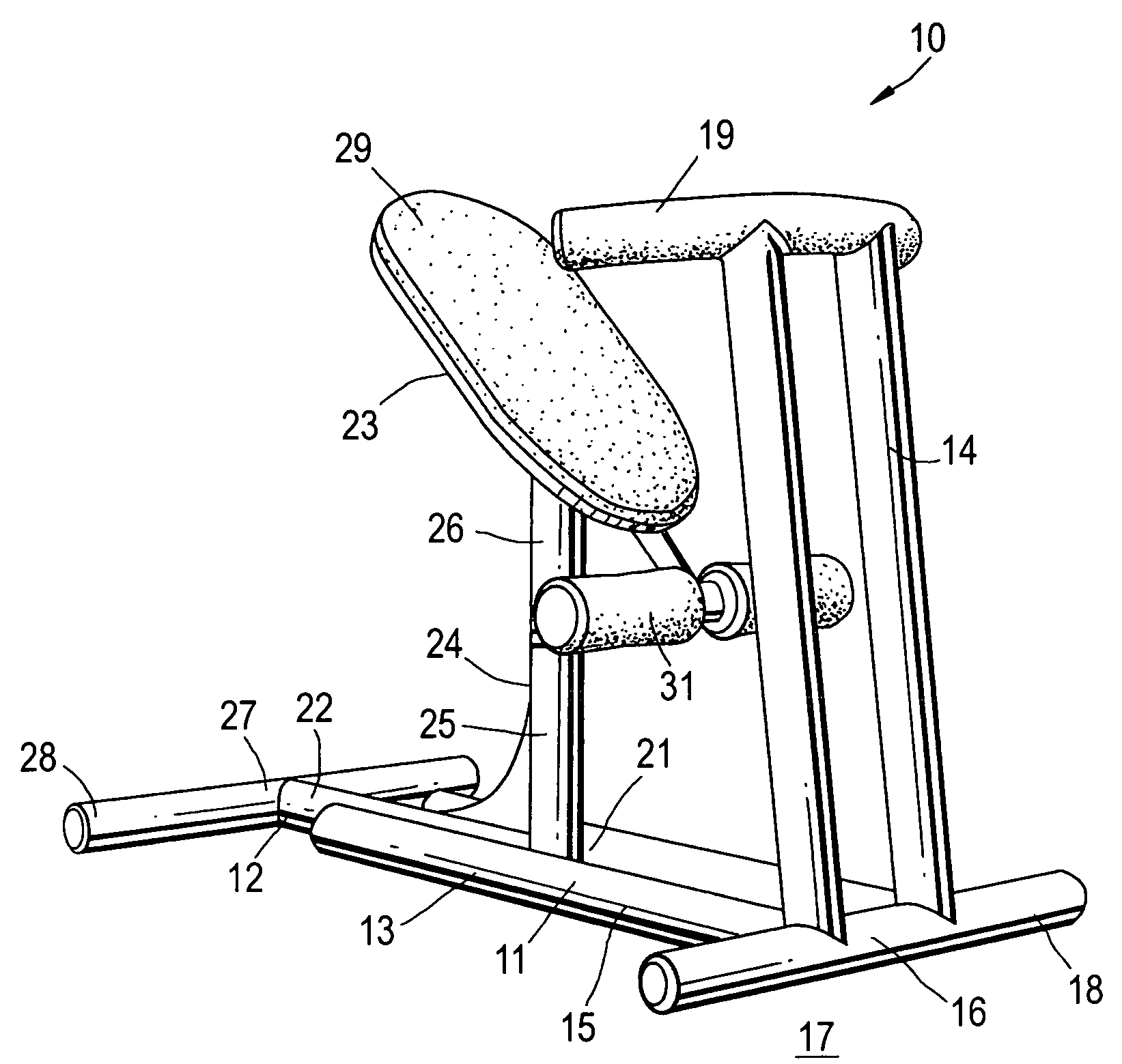 Abdominal muscle training apparatus