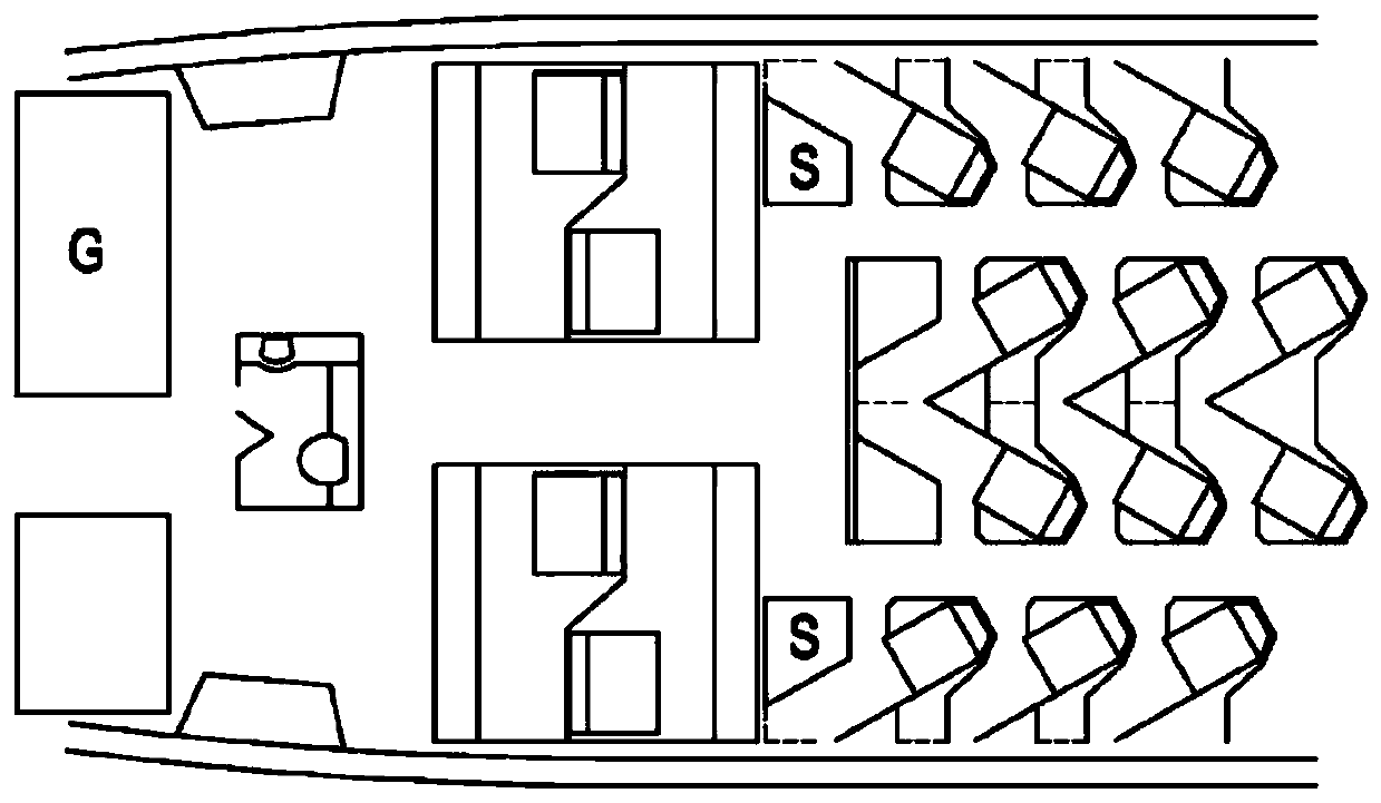 Cabin module and layout for a passenger aircraft