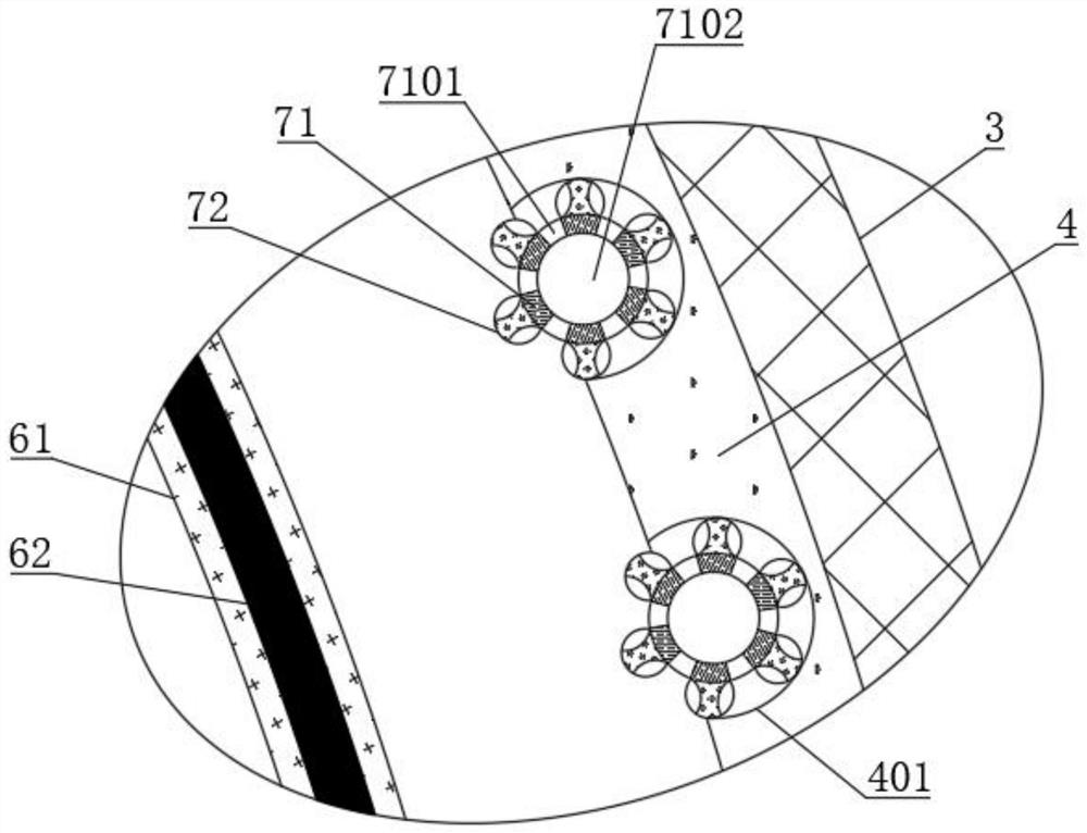 Bend-position shunting and mutual-weakening type self-protective petroleum pipeline