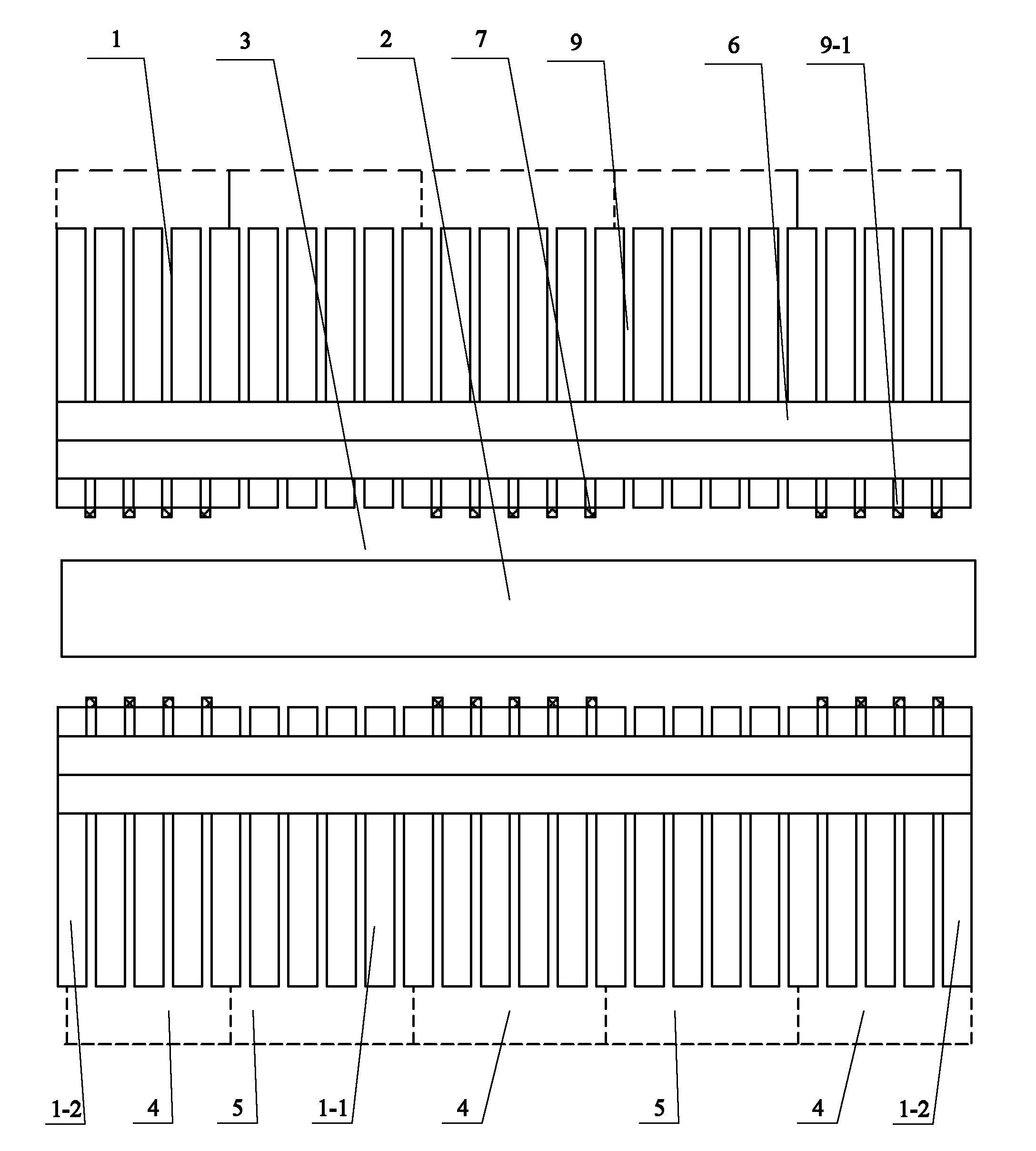 Steam turbine generator provided with axial-radial ventilating and cooling system