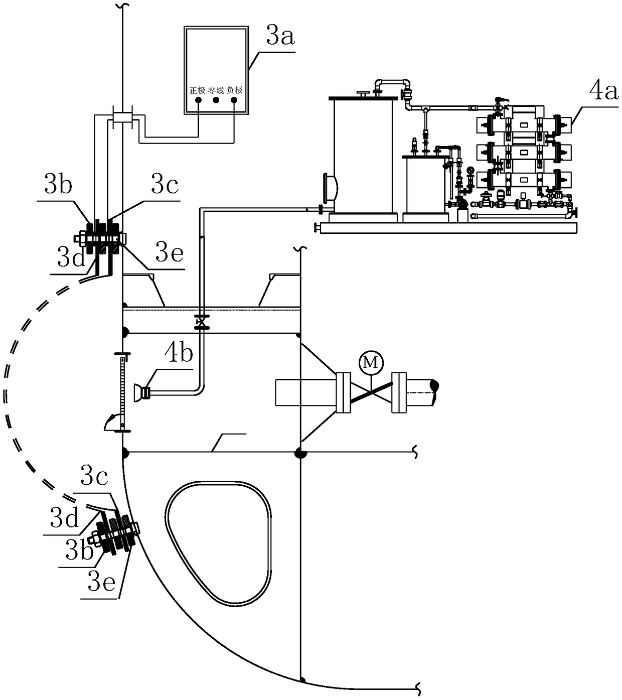 Water source safety prevention and control device for floating nuclear power plant