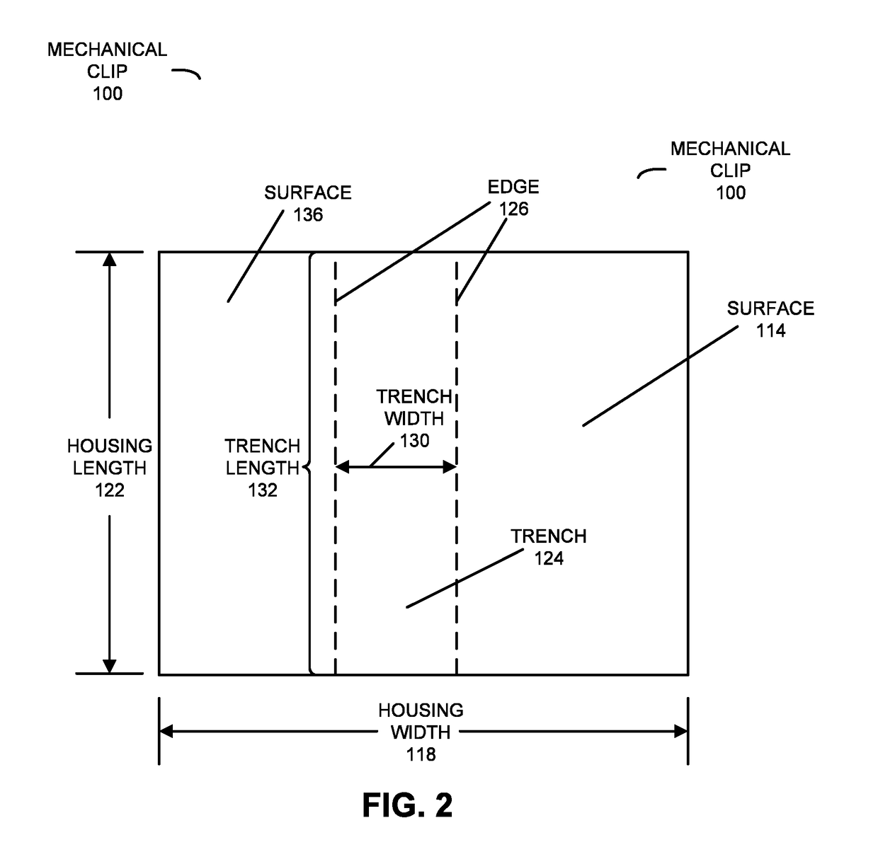 Low-Profile Clip with Reduced Electrical Noise