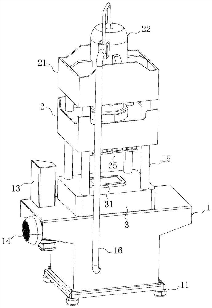 A stamping composite die and stamping machine