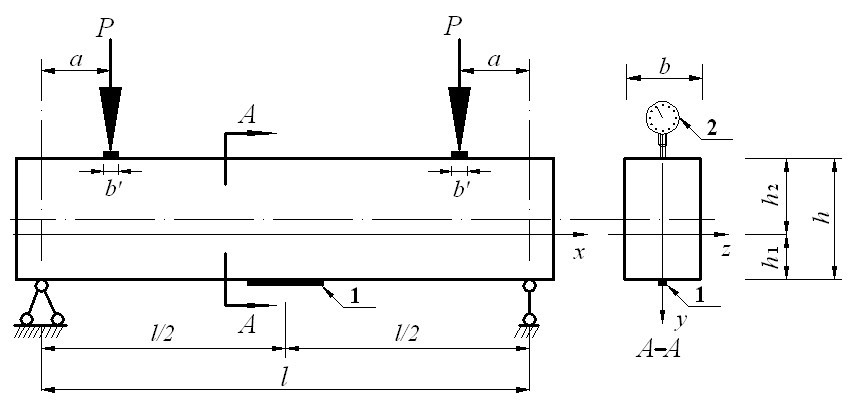 Method for determining elastic modulus and flexural rigidity of reinforced concrete beam with crack