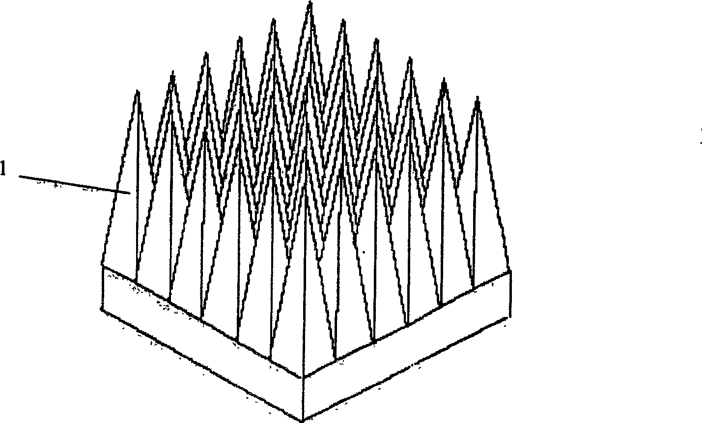 Flame resisting wave-absorbing material and method for making same