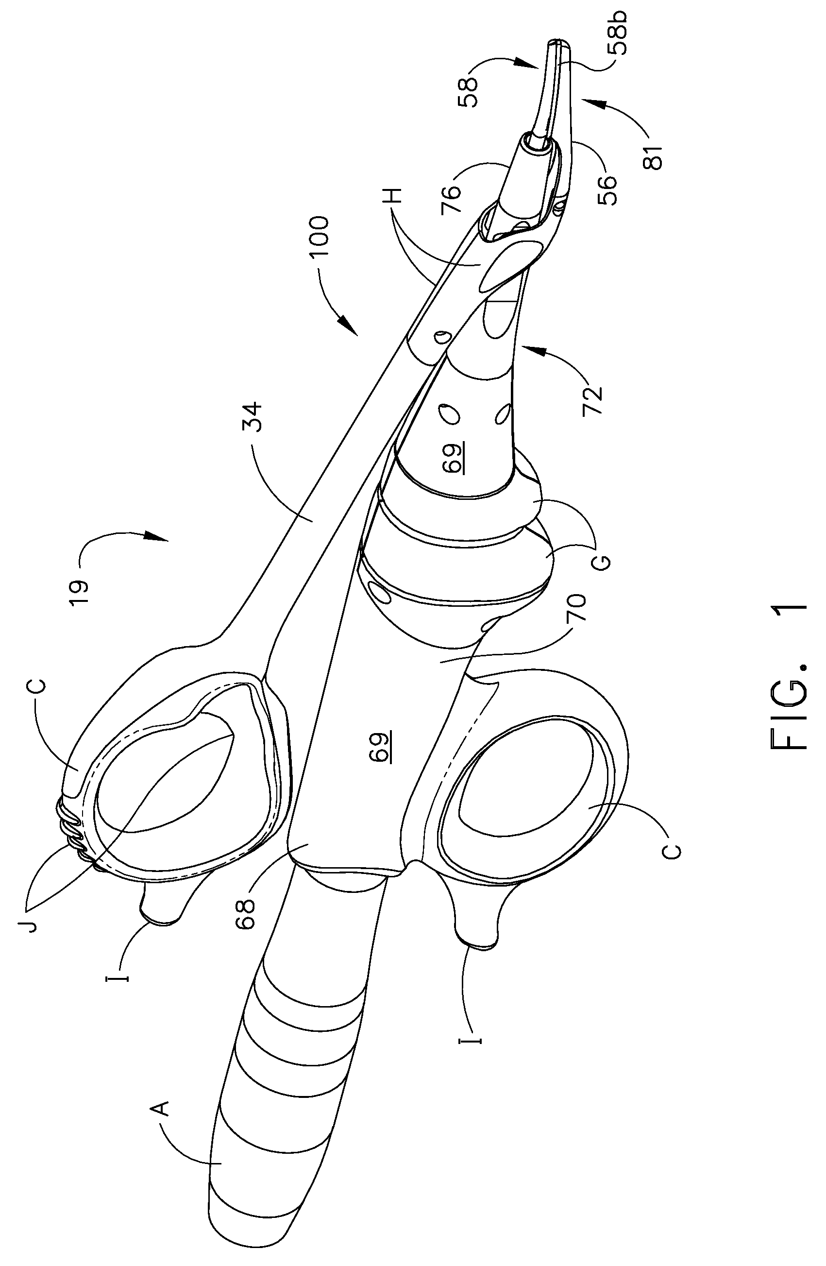 Ultrasonic device for cutting and coagulating