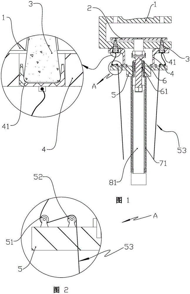 Special installation rod of U-type seat