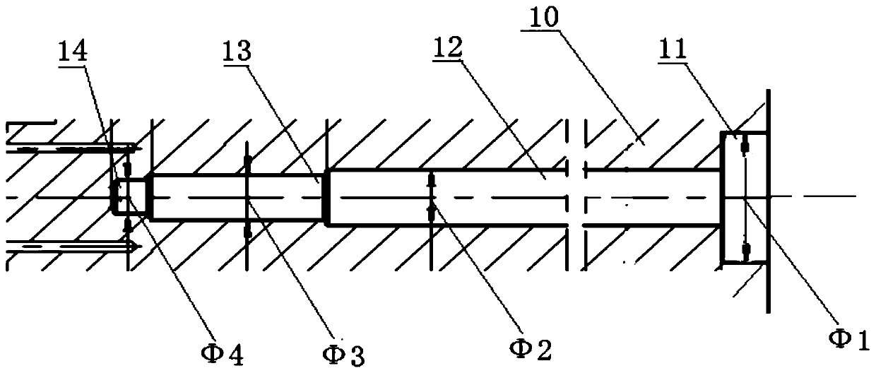 A positioning guide device and processing method for step deep hole processing