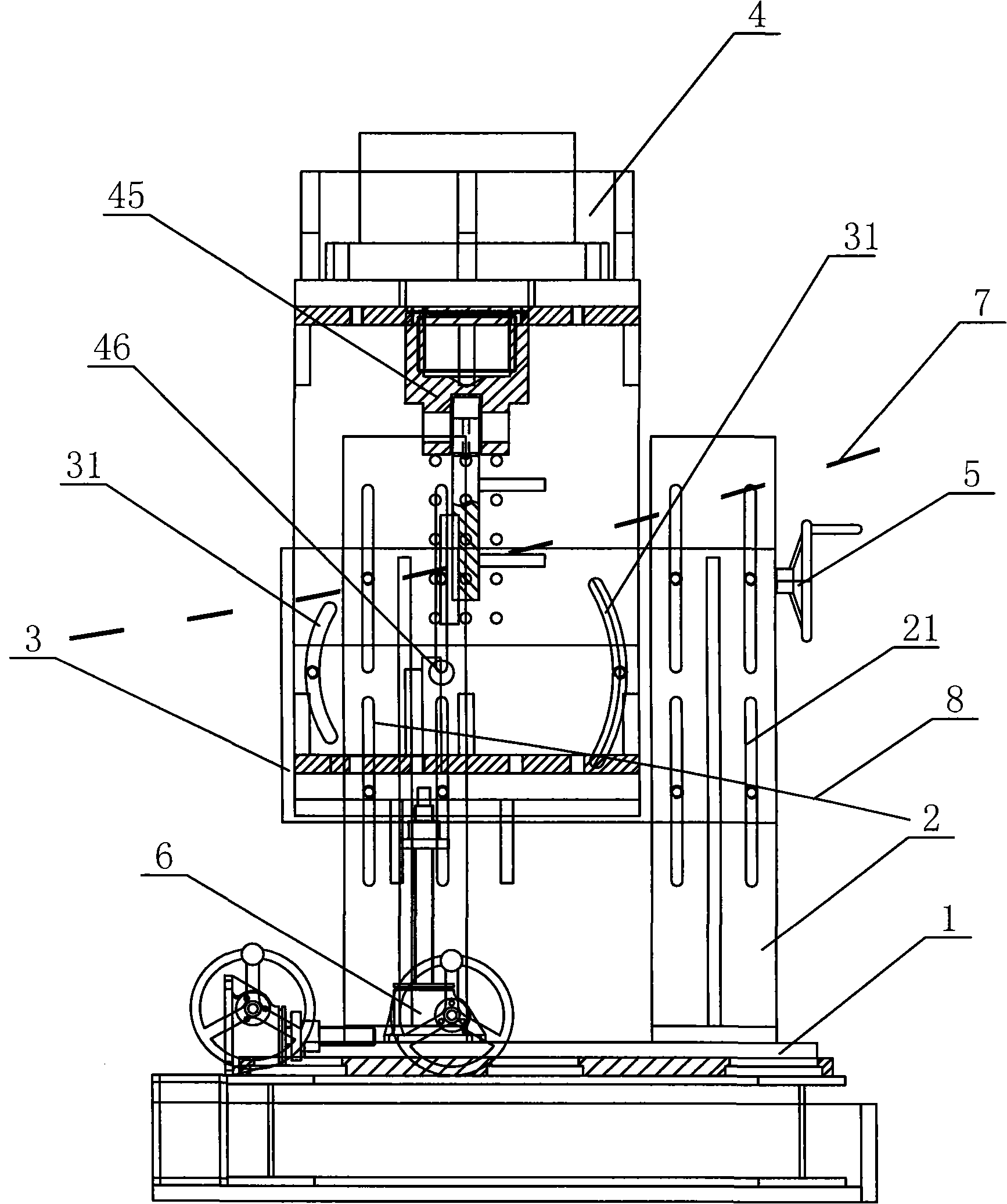 Hydraulic shearing machine