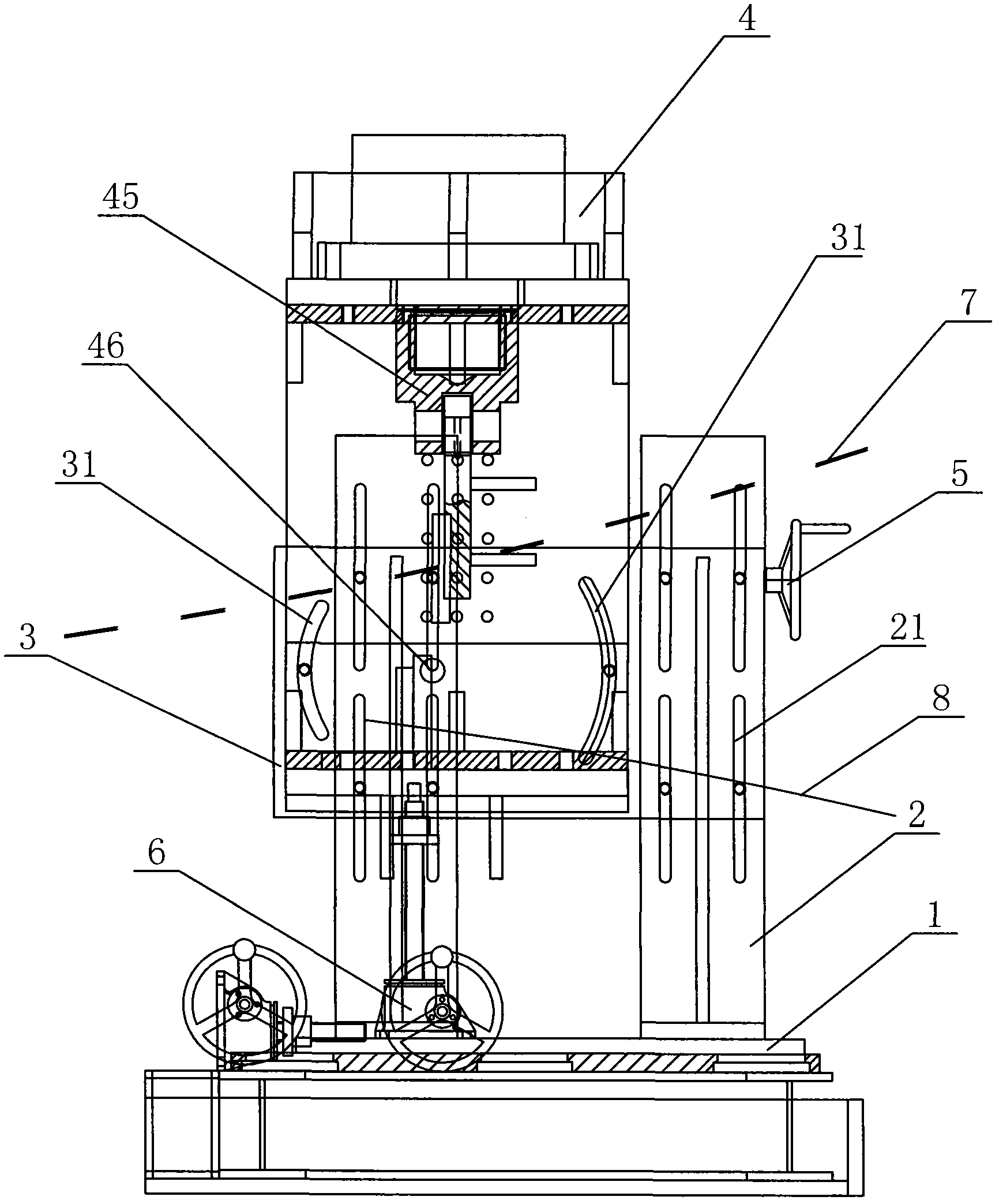 Hydraulic shearing machine