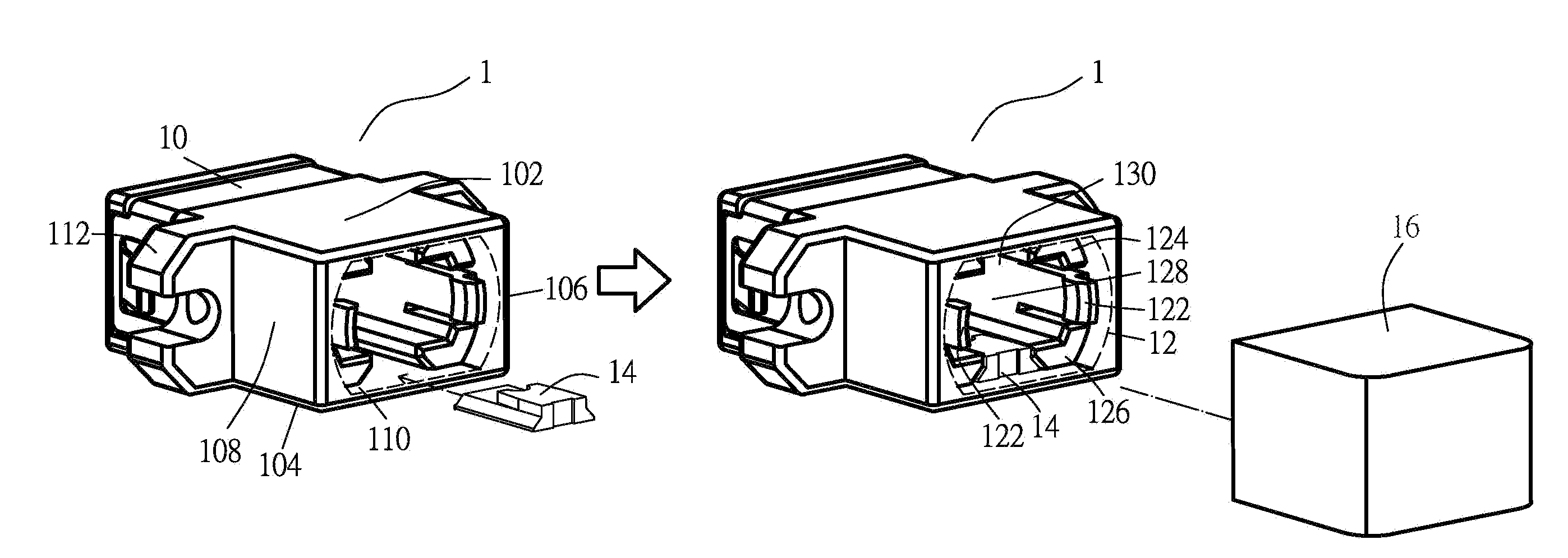 Mpo optical fiber cable adapter