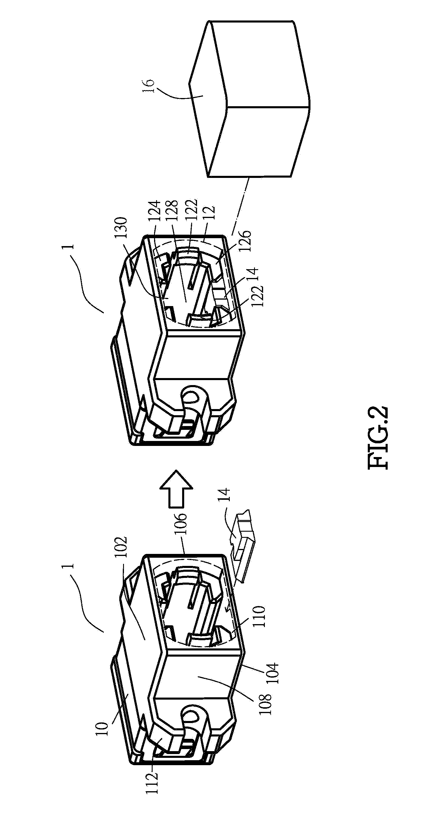 Mpo optical fiber cable adapter