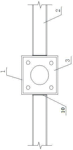 Connection joint of concrete filled steel tubular column and enclosed U-shaped steel concrete composite beam