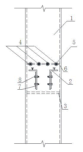 Connection joint of concrete filled steel tubular column and enclosed U-shaped steel concrete composite beam