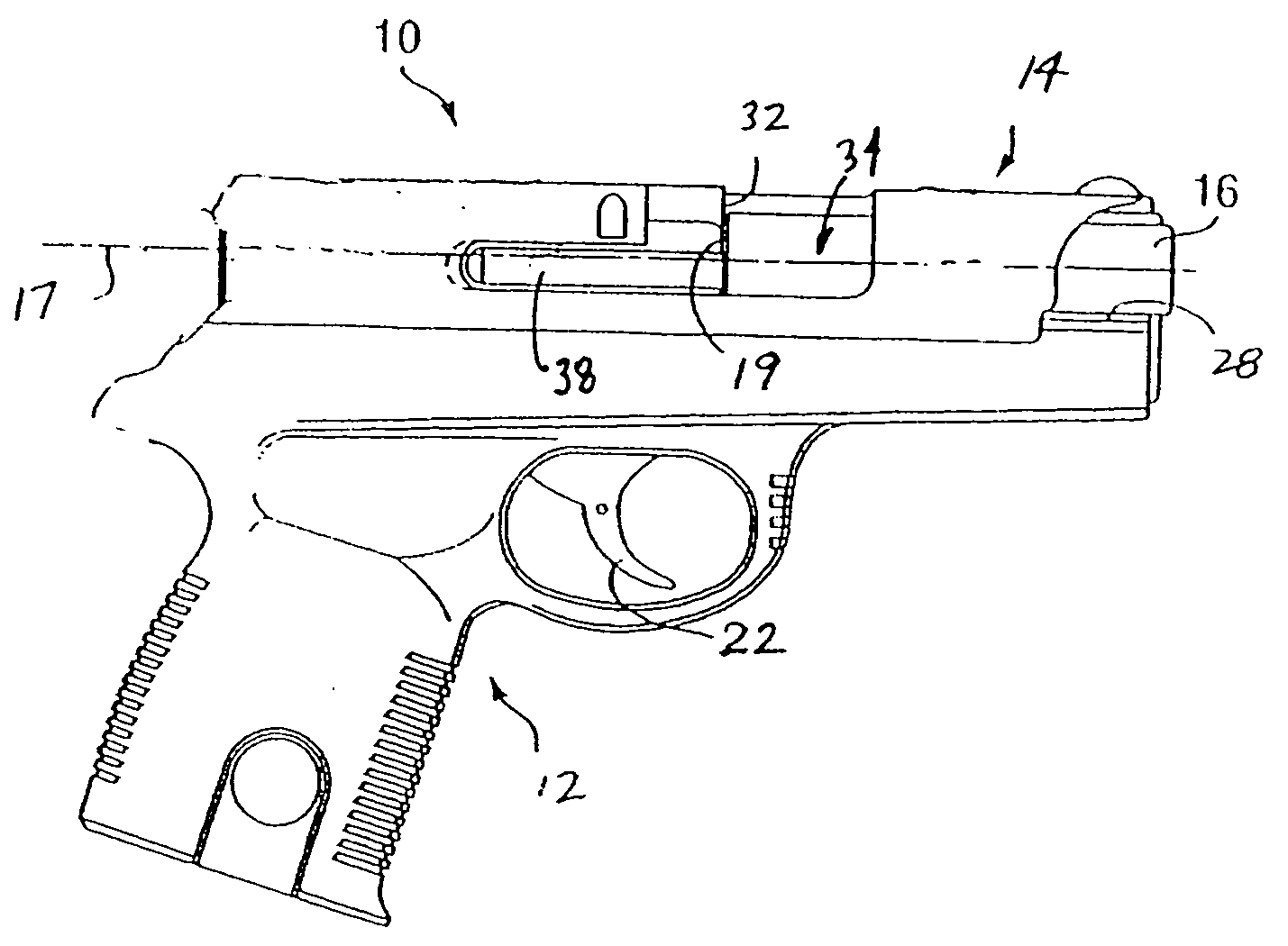 Firearm frame with configurable grip