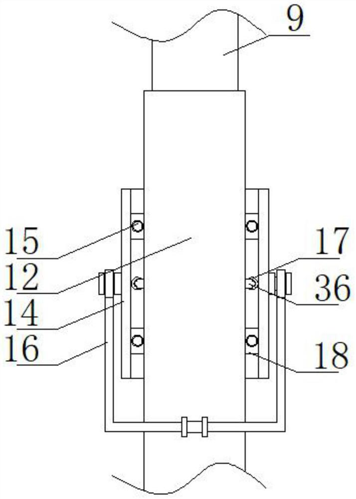 Protecting and supporting device and protecting method for medium repair asphalt pavement inspection well construction