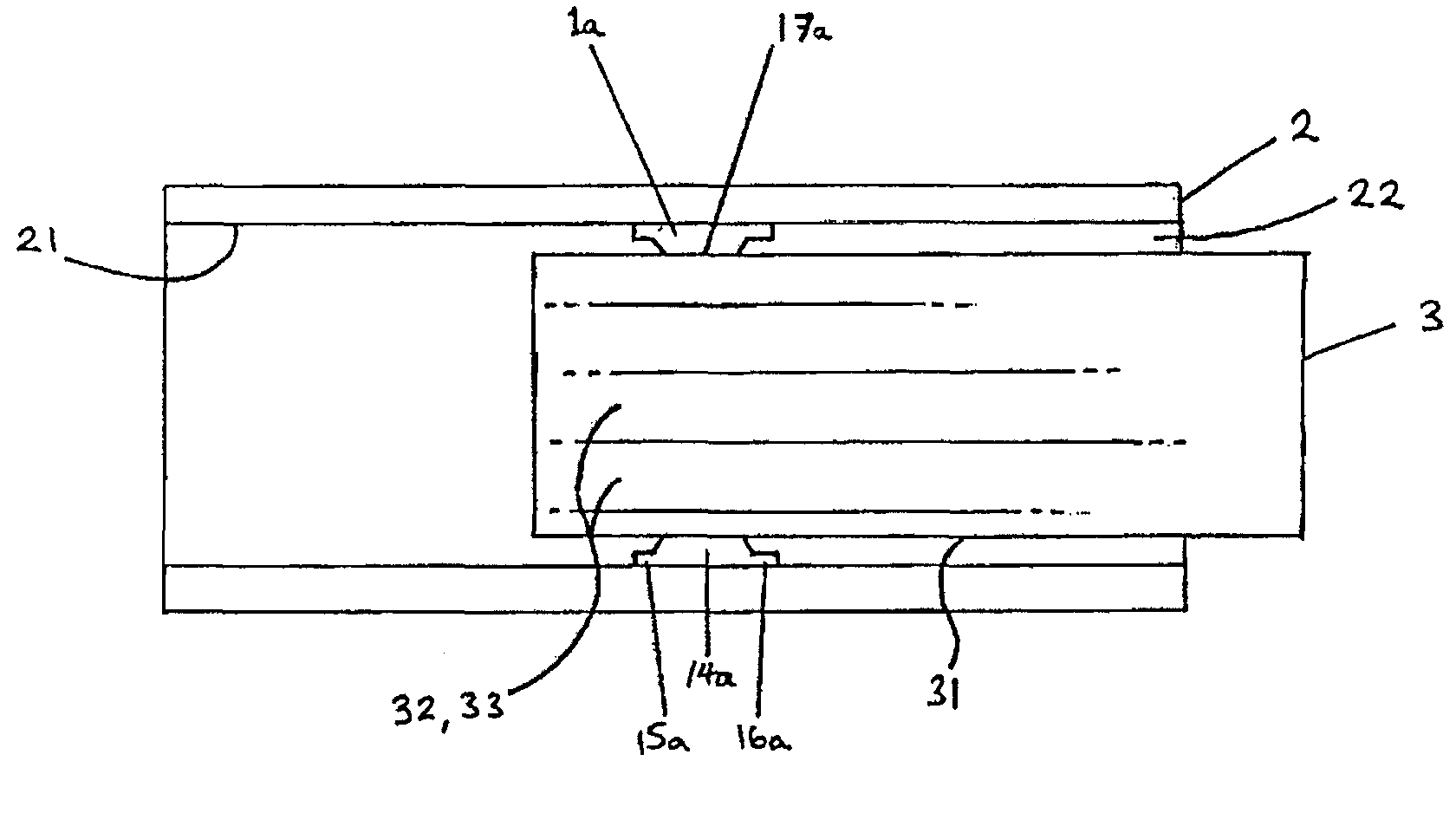 Assembly of a shaft and a housing assembly