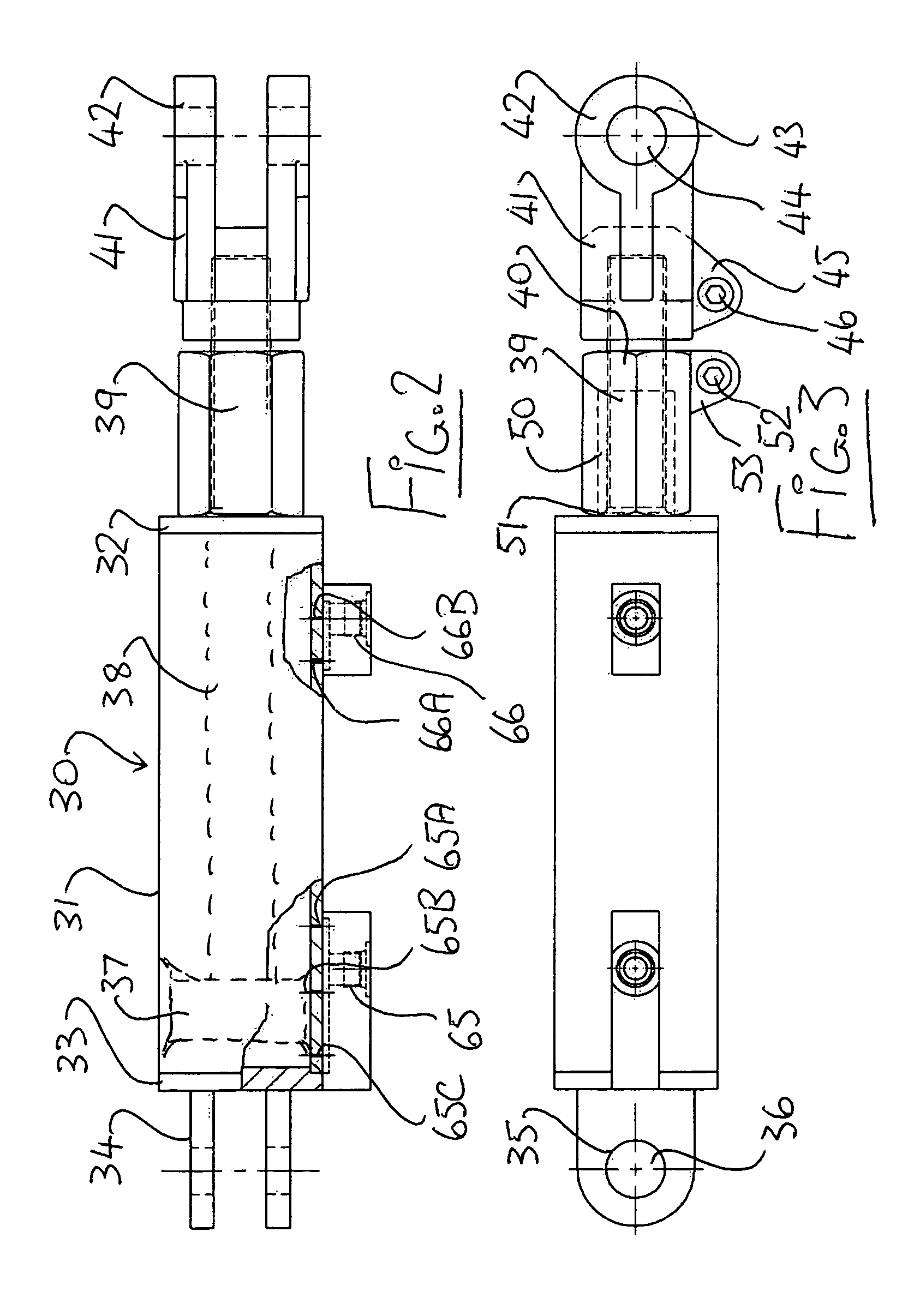 Adjustment of the hitch arm of a pull-type crop harvesting machine