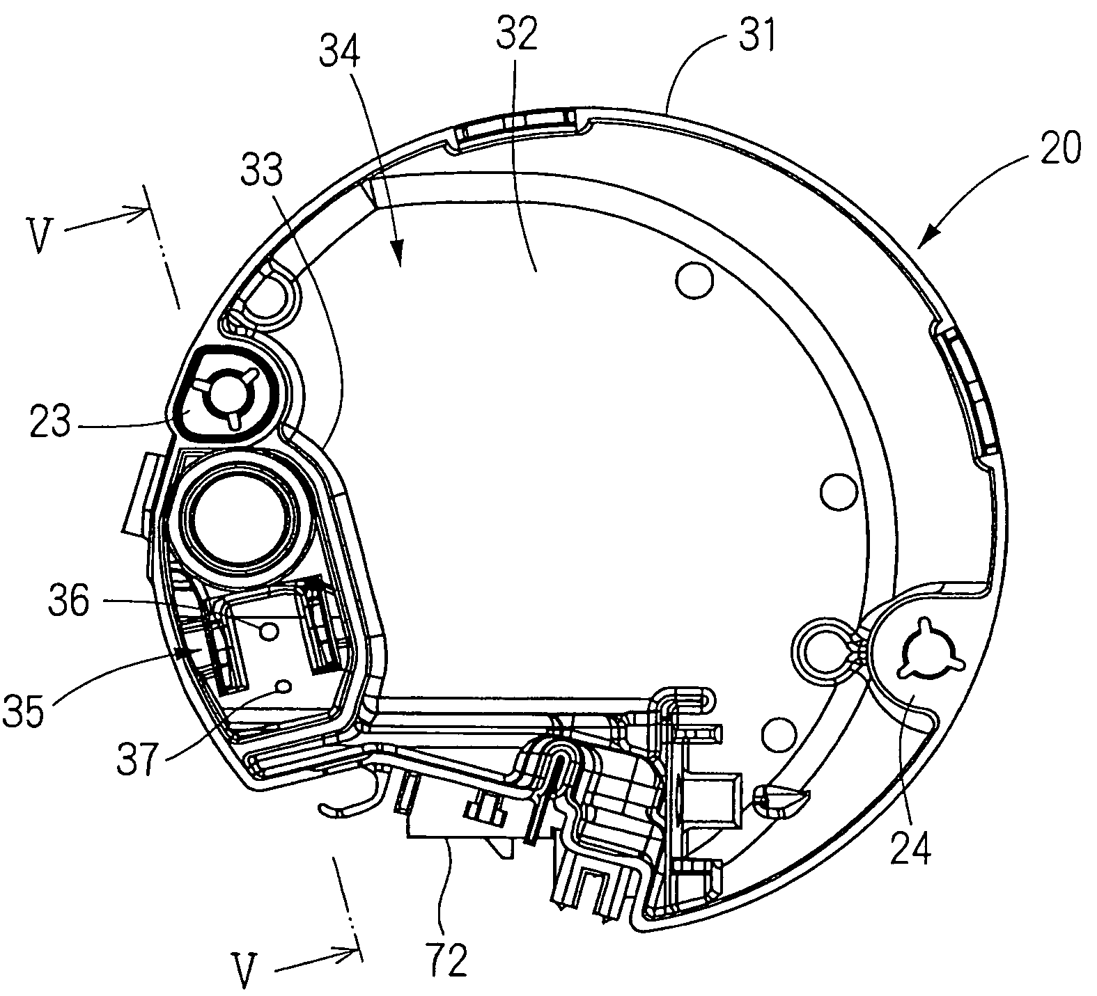 Fuel feed apparatus having opening in sub-tank