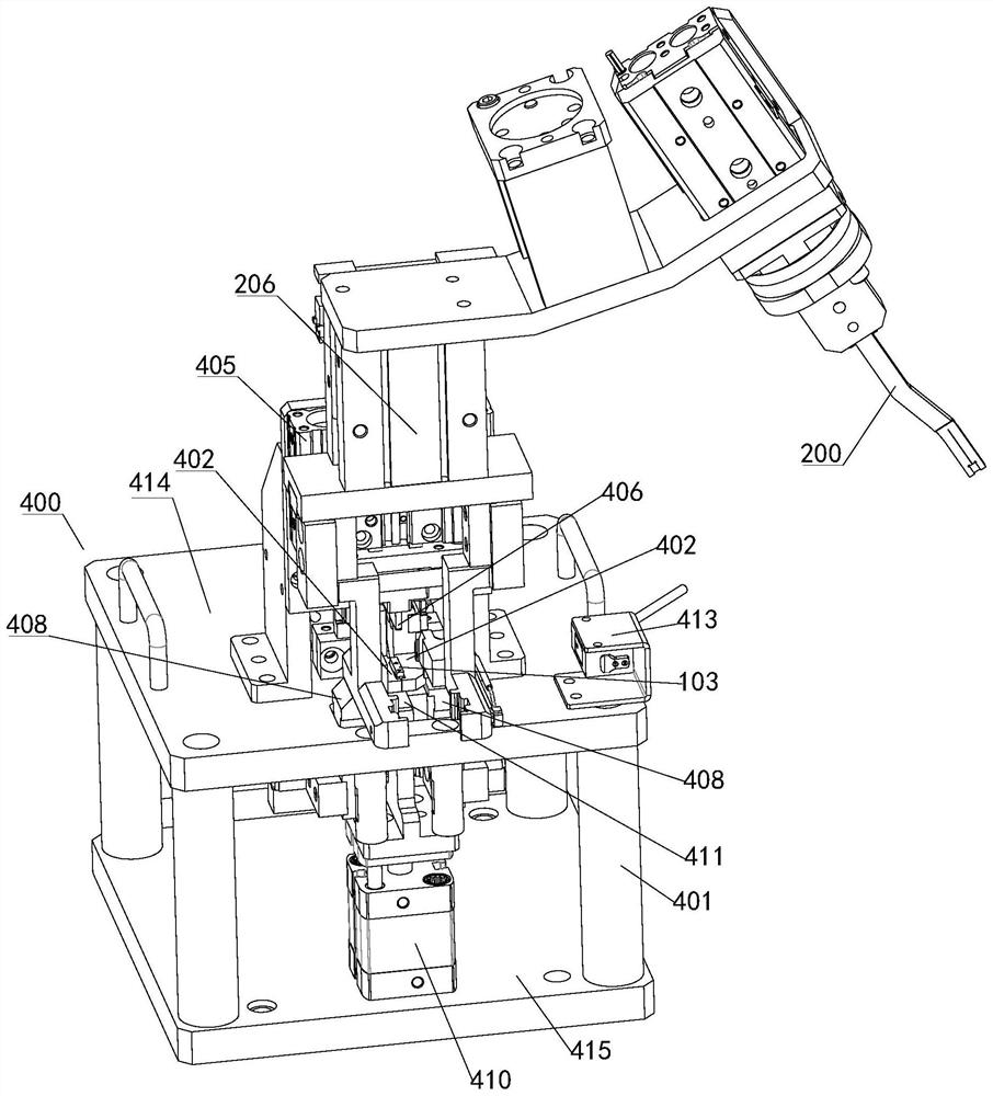 A radiation unit matching block positioning mechanism, assembling device and method