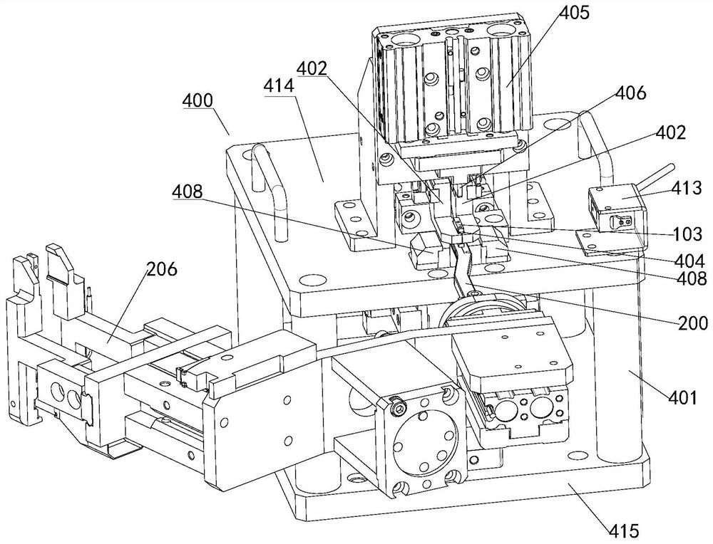 A radiation unit matching block positioning mechanism, assembling device and method