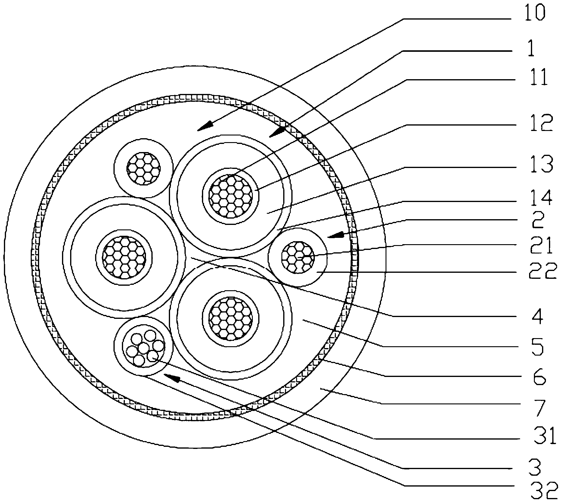 Method for manufacturing photoelectric composite medium-voltage drum cable