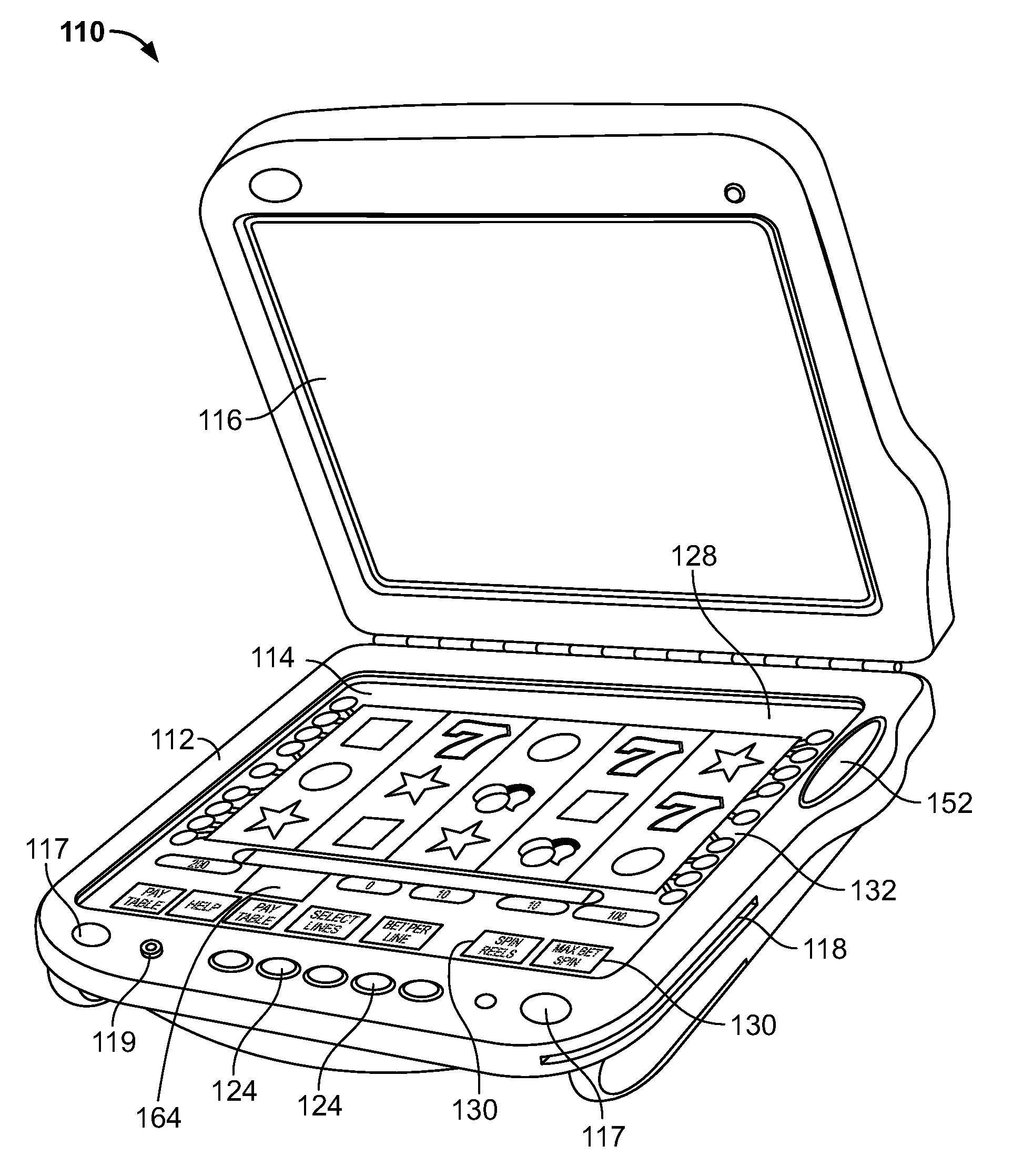 Gaming machine having multi-touch sensing device