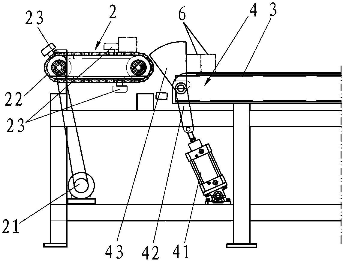 Adhesive-coated batten overturning and primary splicing mechanism of plank splicing machine