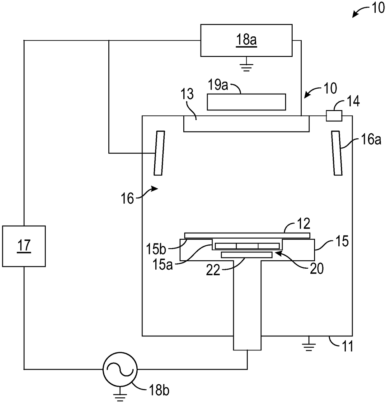 A method and apparatus for controlling stress variation in a material layer formed via pulsed DC physcial vapor deposition