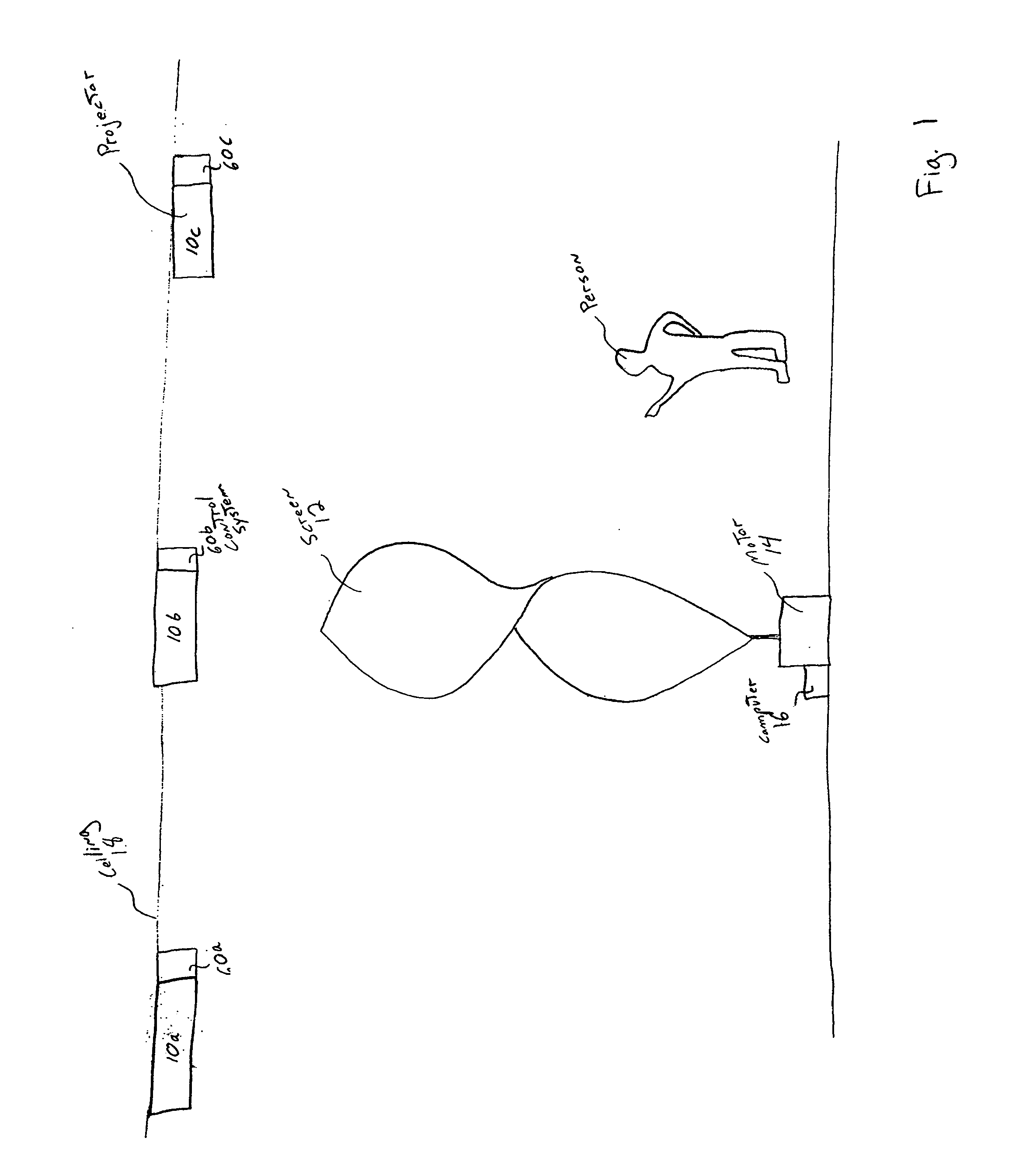 System and method for projecting images onto a moving screen