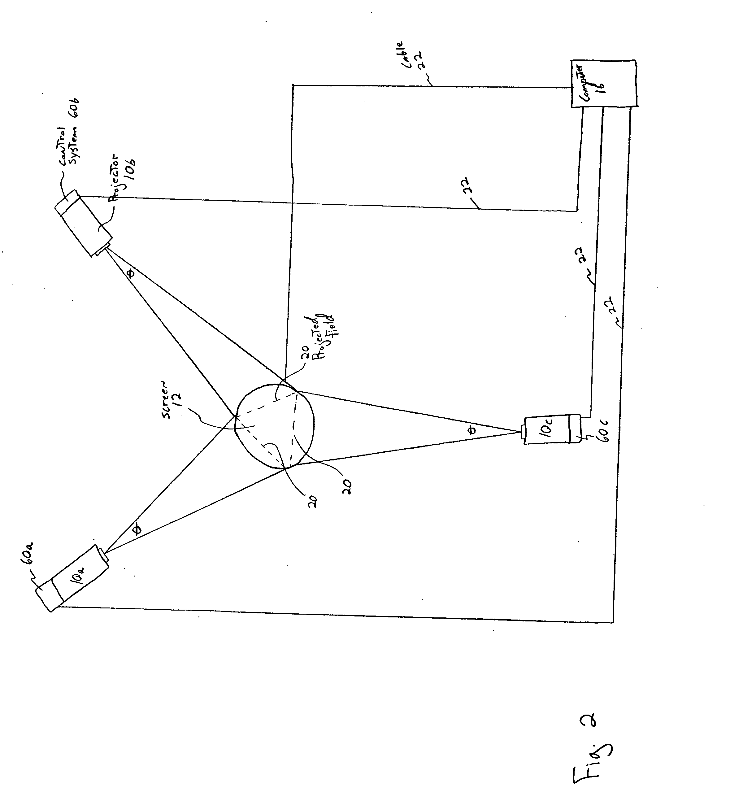 System and method for projecting images onto a moving screen