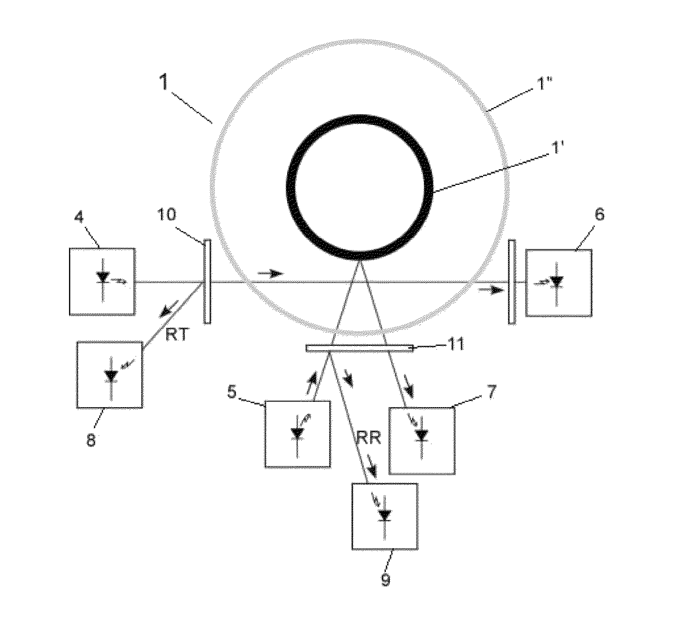 Portable spectrophotometer and method for characterising solar collector tubes