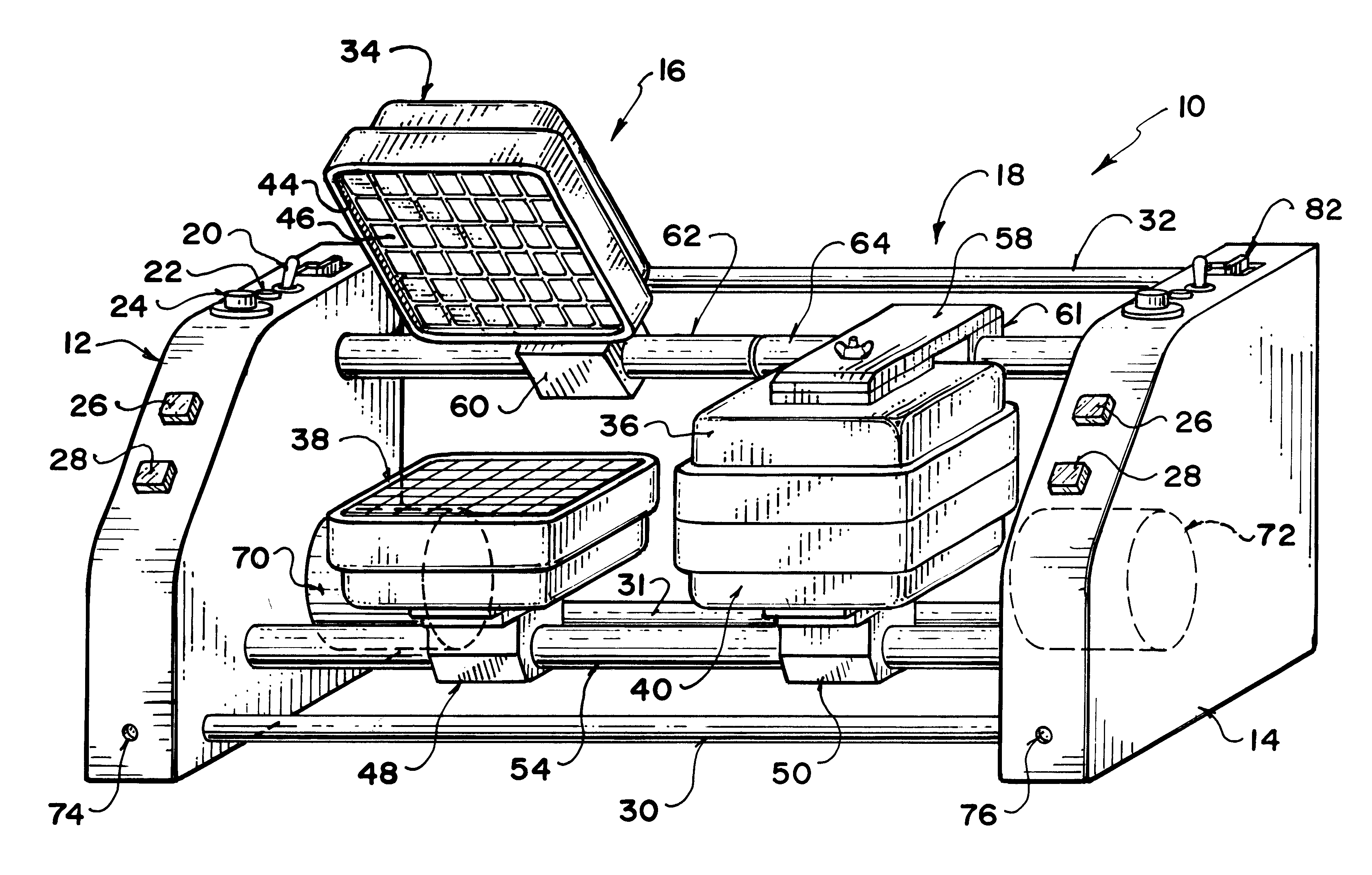 Machine for making ice cream cones and other food products such as pannini